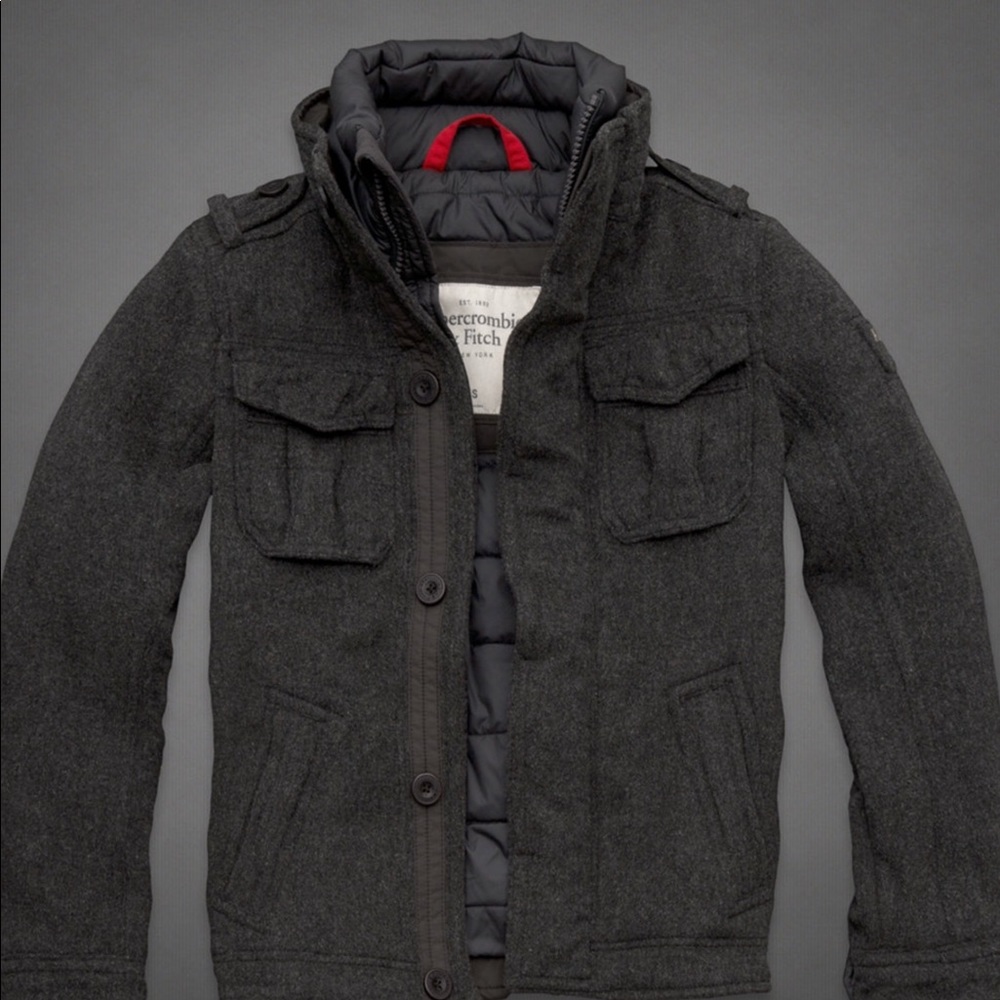 ABERCROMBIE BUELL THICK WOOL COAT XL